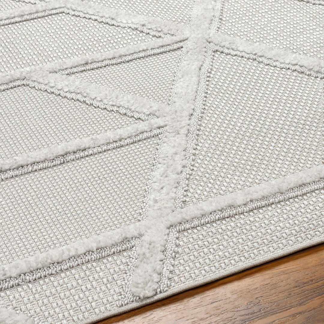 Cadak Gray Contemporary geometrical Design Outdoor Rug