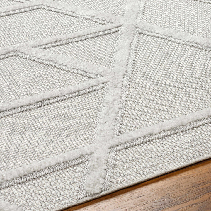 Cadak Gray Contemporary geometrical Design Outdoor Rug