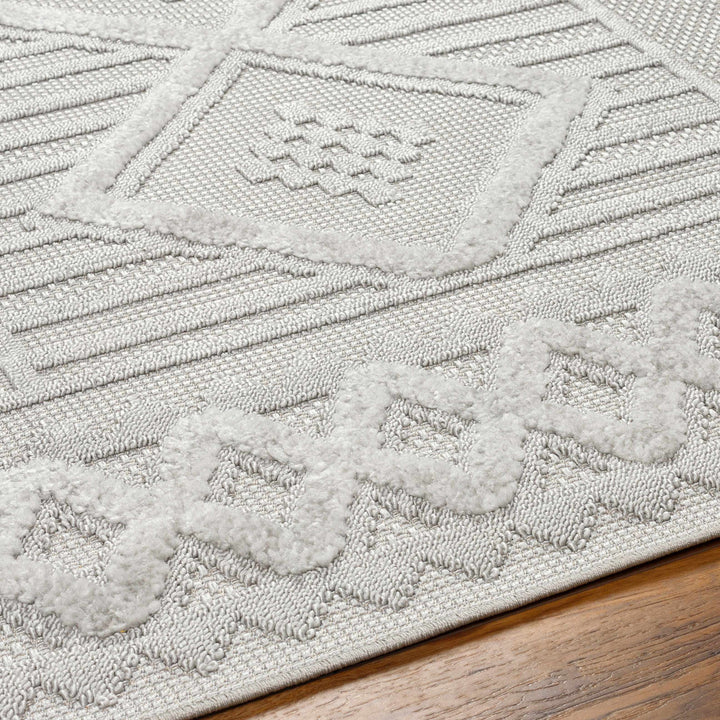 Gabin Contemporary Style Gray Outdoor Rug