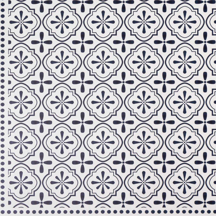 Swisshome White And Blue Modern Geometrical Design Area Rug