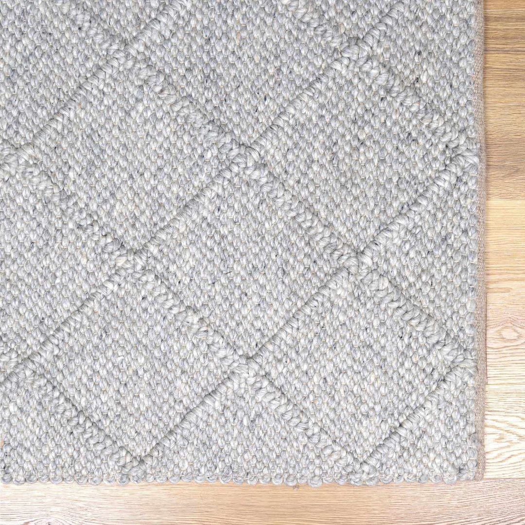 Syosset Gray Modern Style Hand Woven Wool Area Rug - The Rug Decor