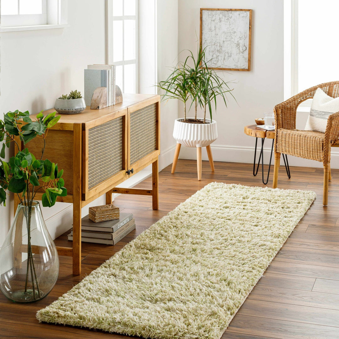 Tabiauan Green Modern Solid Design Hand Woven Area Rug - The Rug Decor