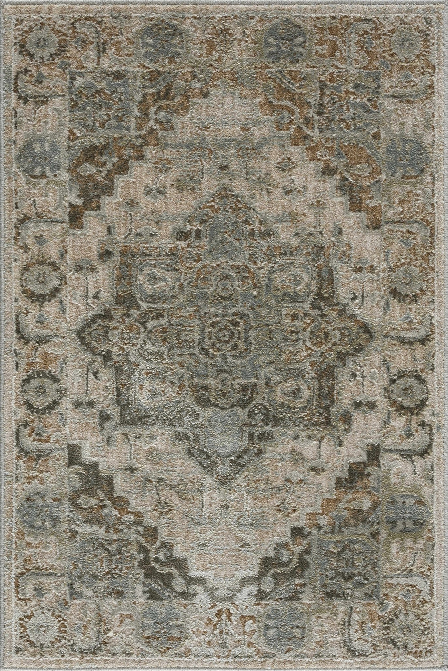 Tadian Traditional Medallion Design Brown Rug - The Rug Decor