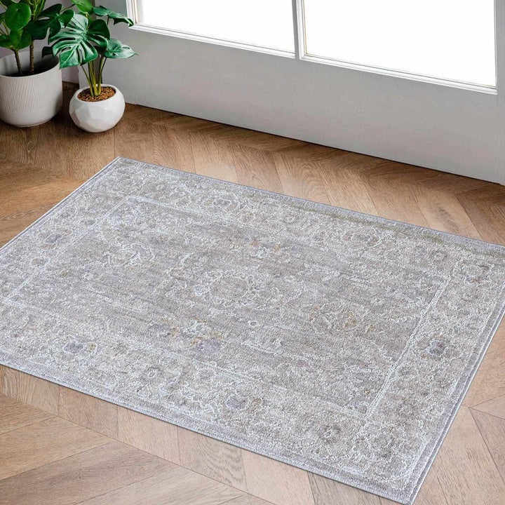 Tahmoor Traditional washed out Style Gray Rug - The Rug Decor
