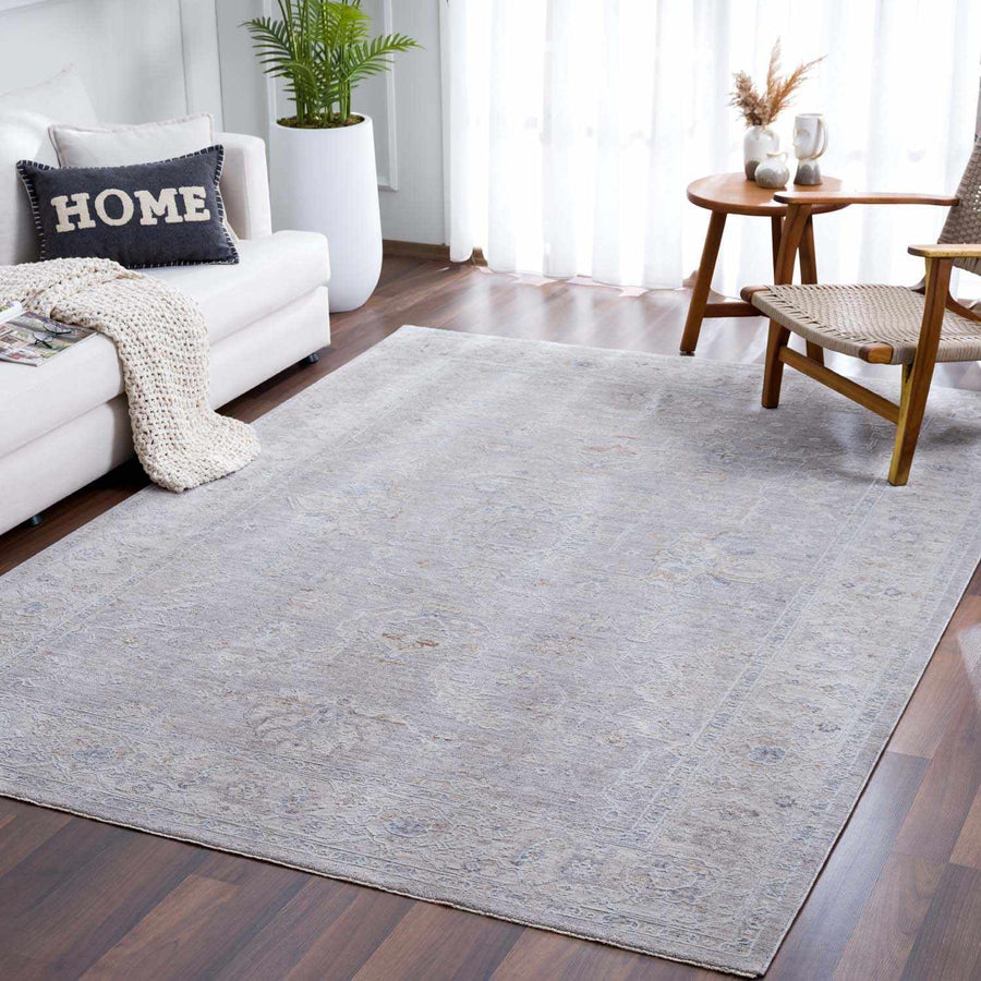 Tahmoor Traditional washed out Style Gray Rug - The Rug Decor