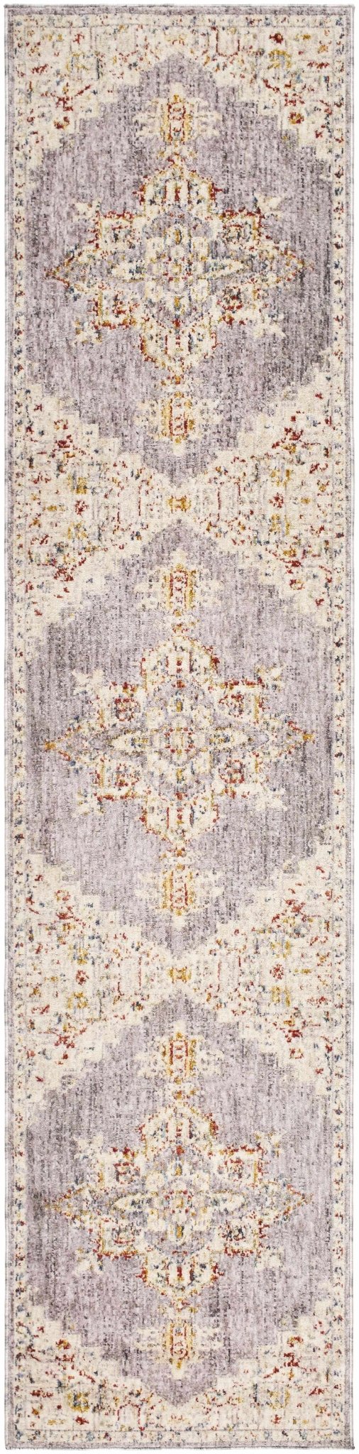 Taia Traditional Medallion Design Ivory And Gray Area Rug - The Rug Decor