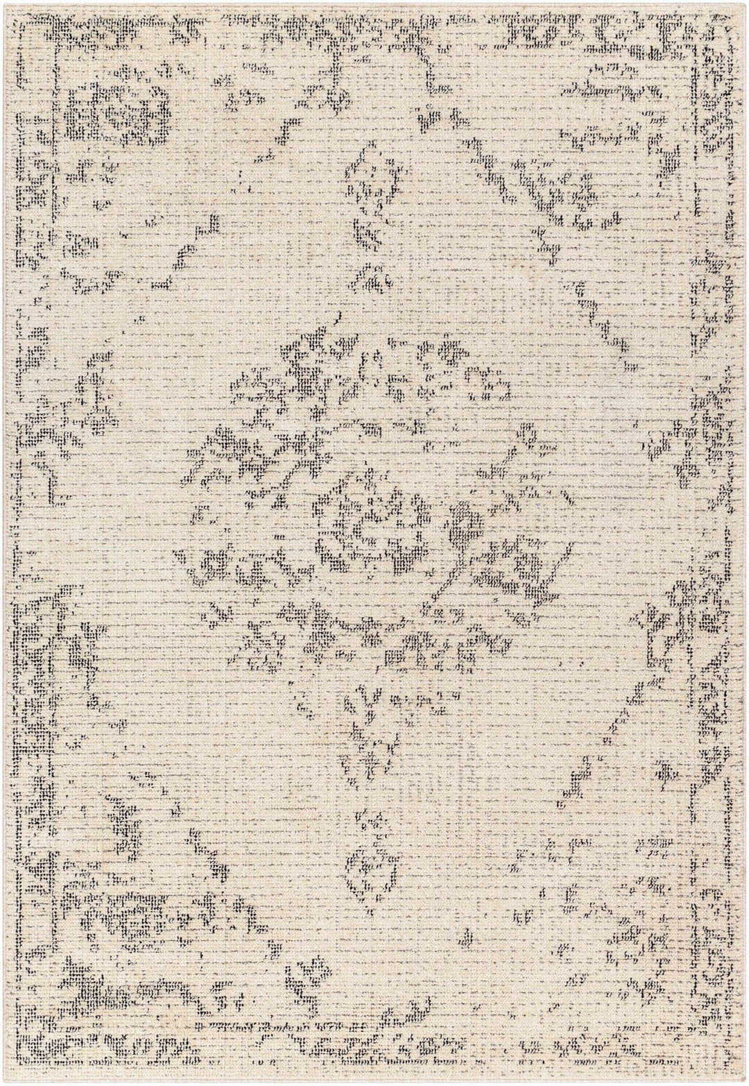 Tait Contemporary Ivory And Black Area Rug - The Rug Decor