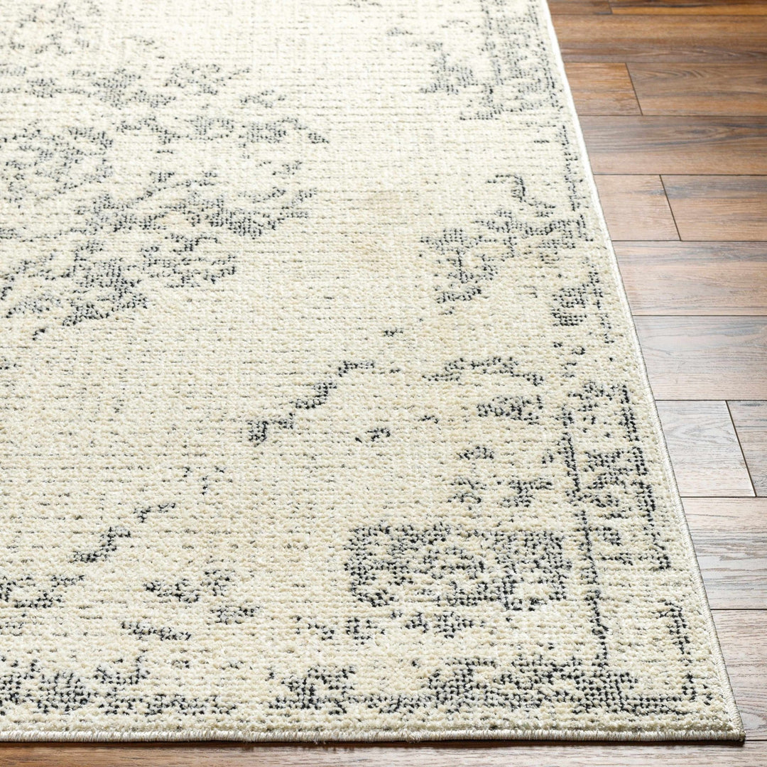 Tait Contemporary Ivory And Black Area Rug - The Rug Decor