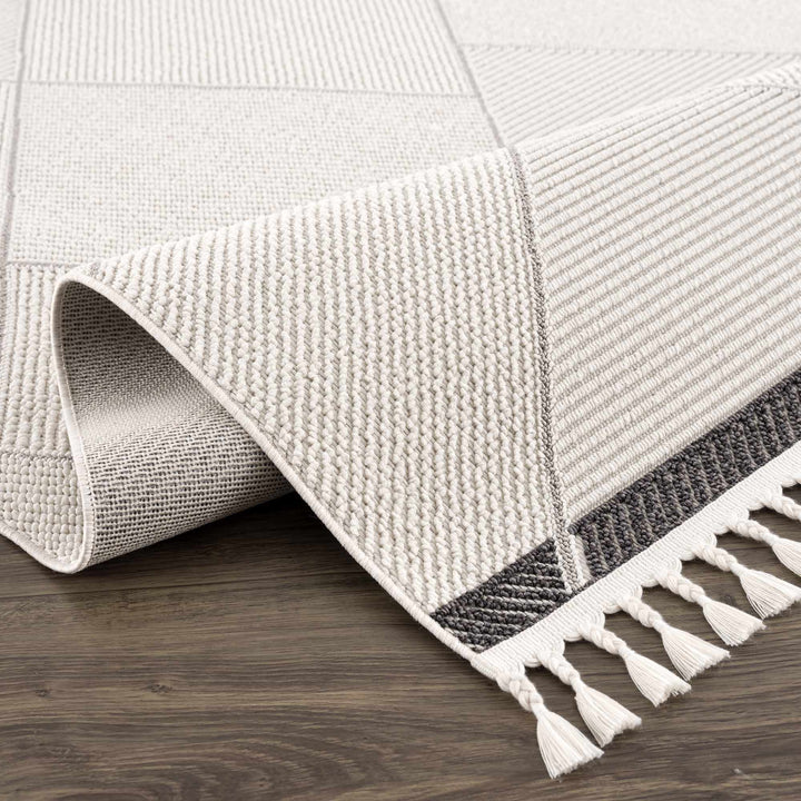 Tale Modern Geometric Design Ivory And Gray Area Rug - The Rug Decor