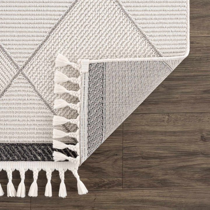 Tale Modern Geometric Design Ivory And Gray Area Rug - The Rug Decor
