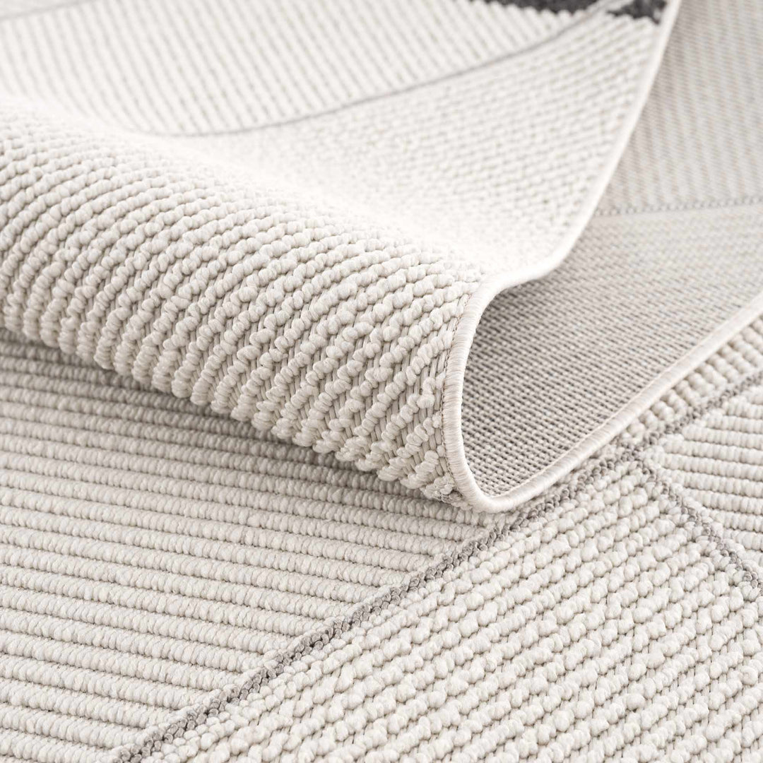 Tale Modern Geometric Design Ivory And Gray Area Rug - The Rug Decor