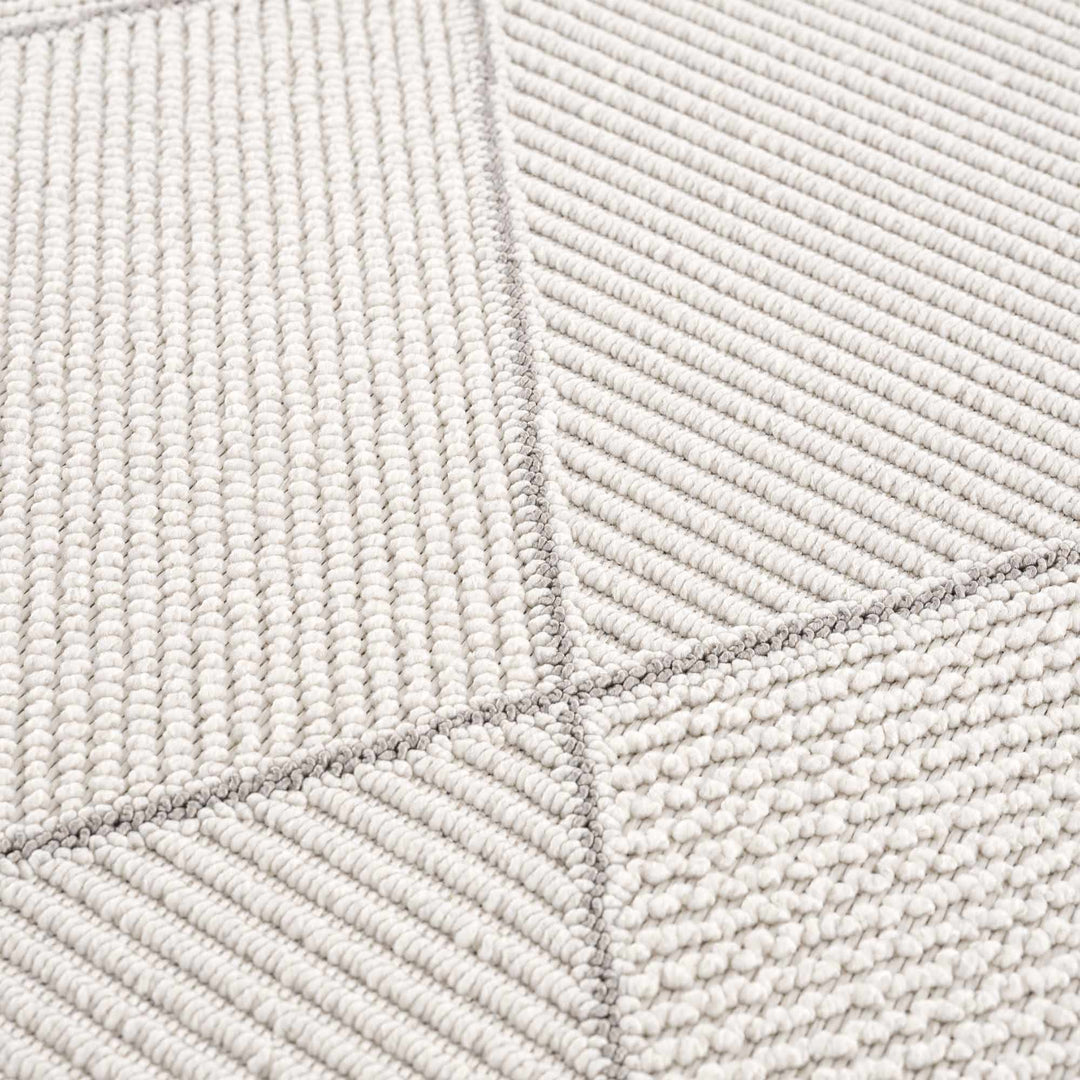 Tale Modern Geometric Design Ivory And Gray Area Rug - The Rug Decor