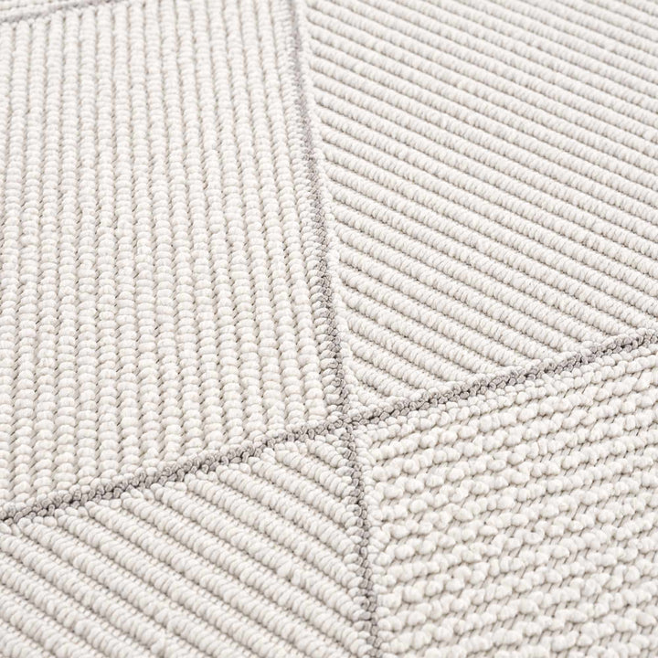 Tale Modern Geometric Design Ivory And Gray Area Rug - The Rug Decor