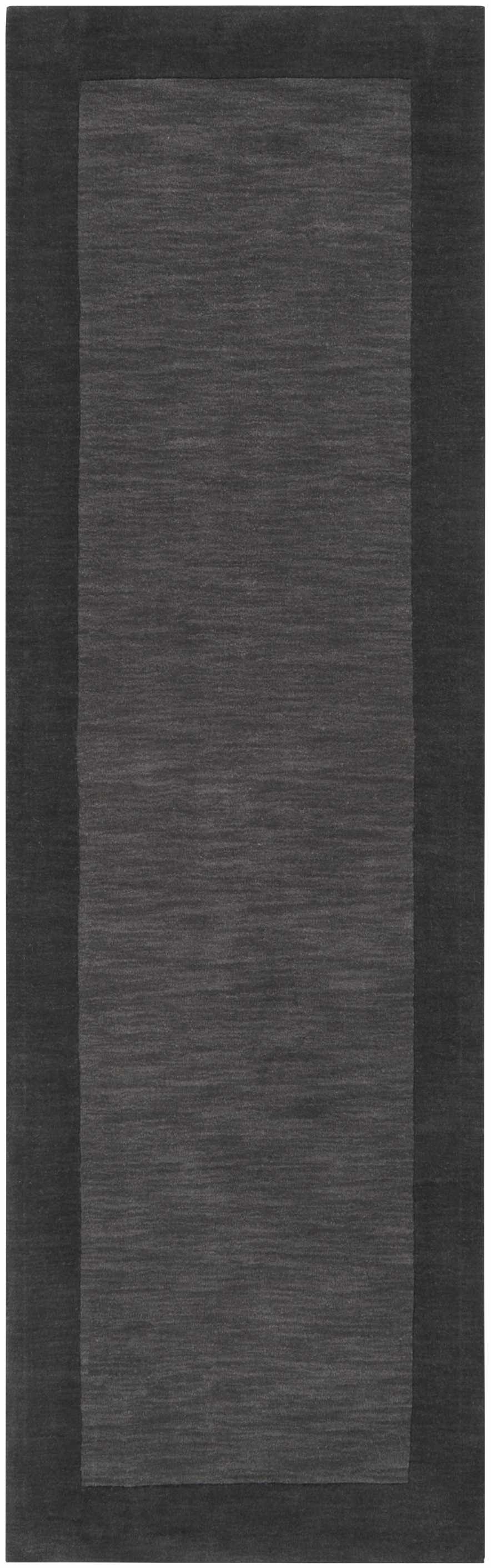 Talmage Charcoal Modern Solid Design Hand Loom Area Rug