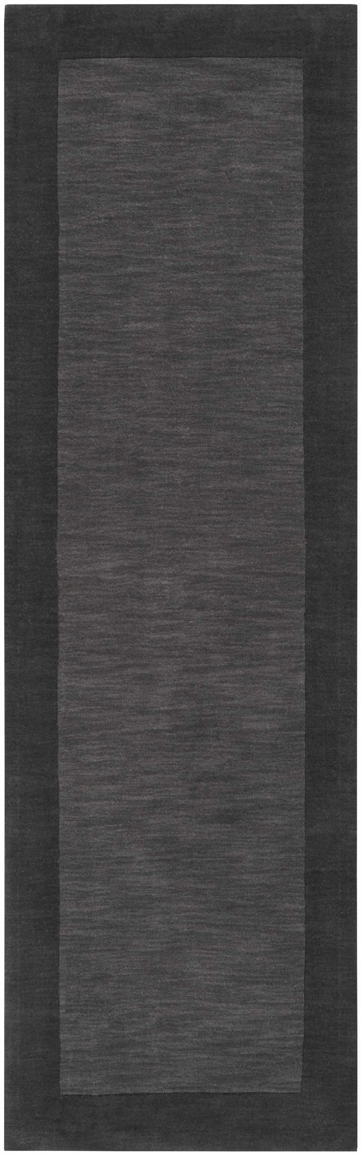 Talmage Charcoal Modern Solid Design Hand Loom Area Rug