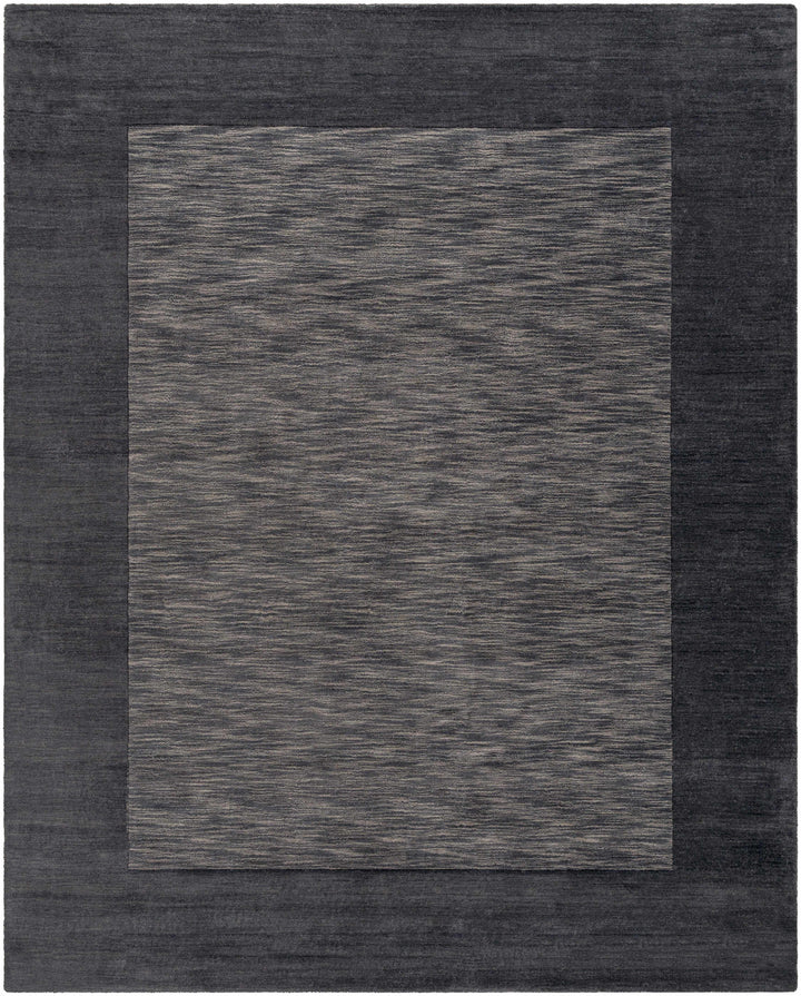 Talmage Charcoal Modern Solid Design Hand Loom Area Rug