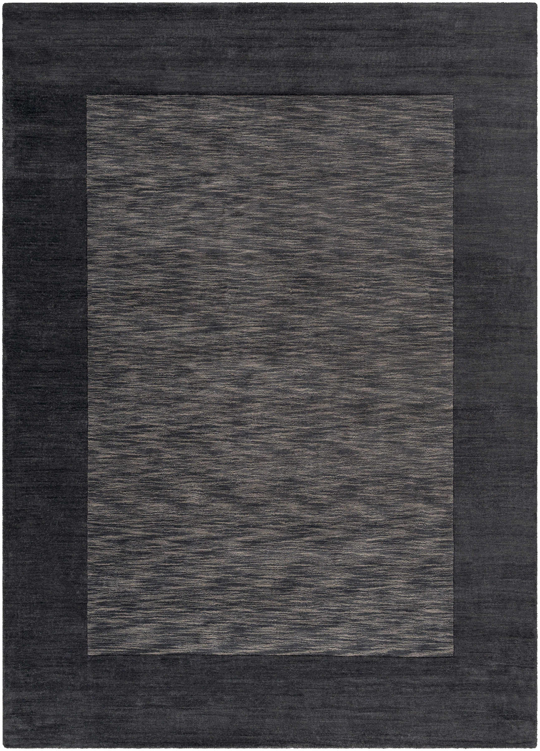Talmage Charcoal Modern Solid Design Hand Loom Area Rug