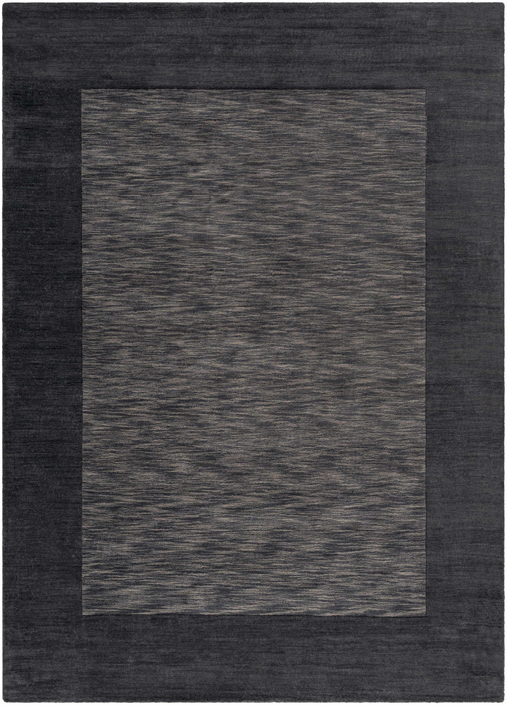 Talmage Charcoal Modern Solid Design Hand Loom Area Rug