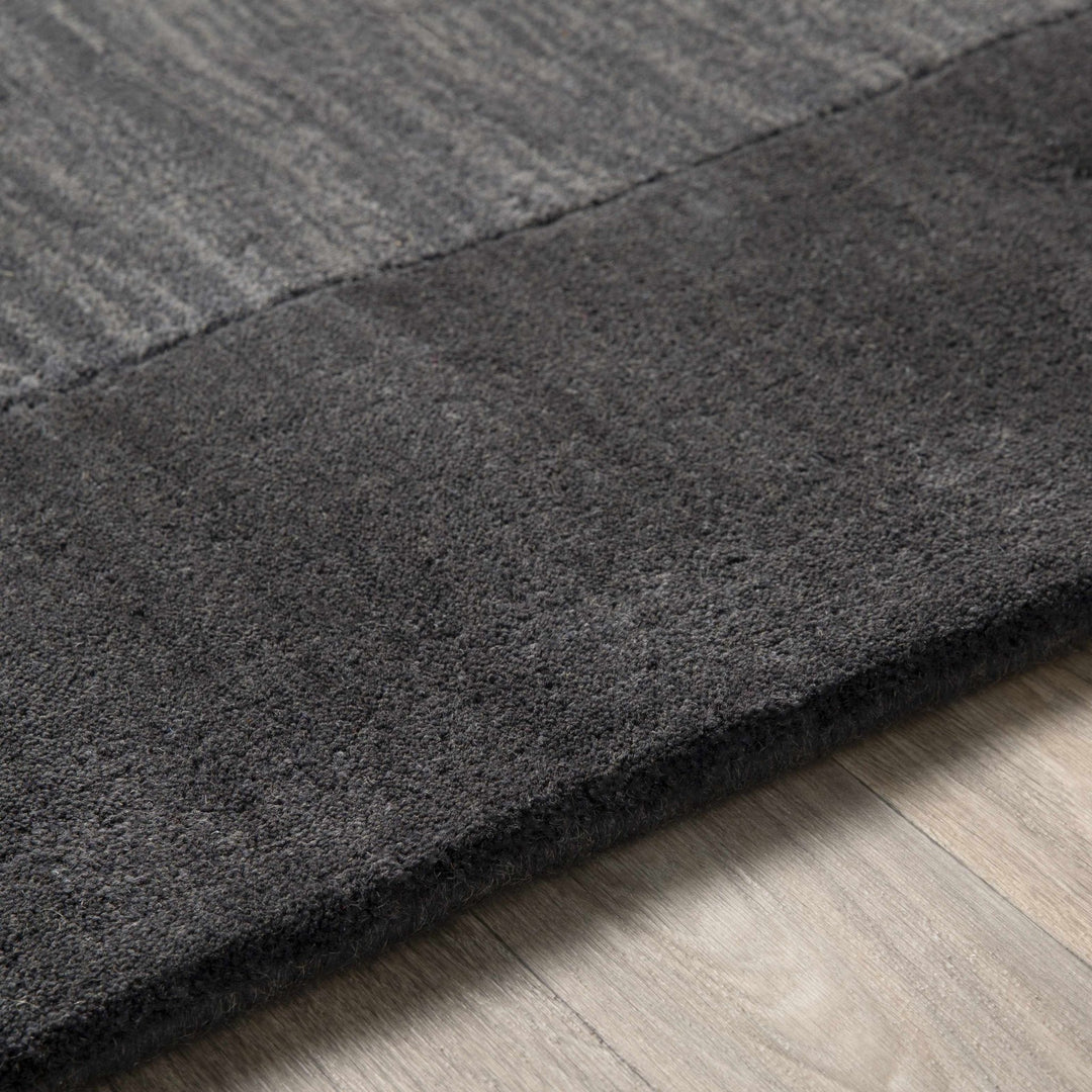 Talmage Charcoal Modern Solid Design Hand Loom Area Rug - The Rug Decor