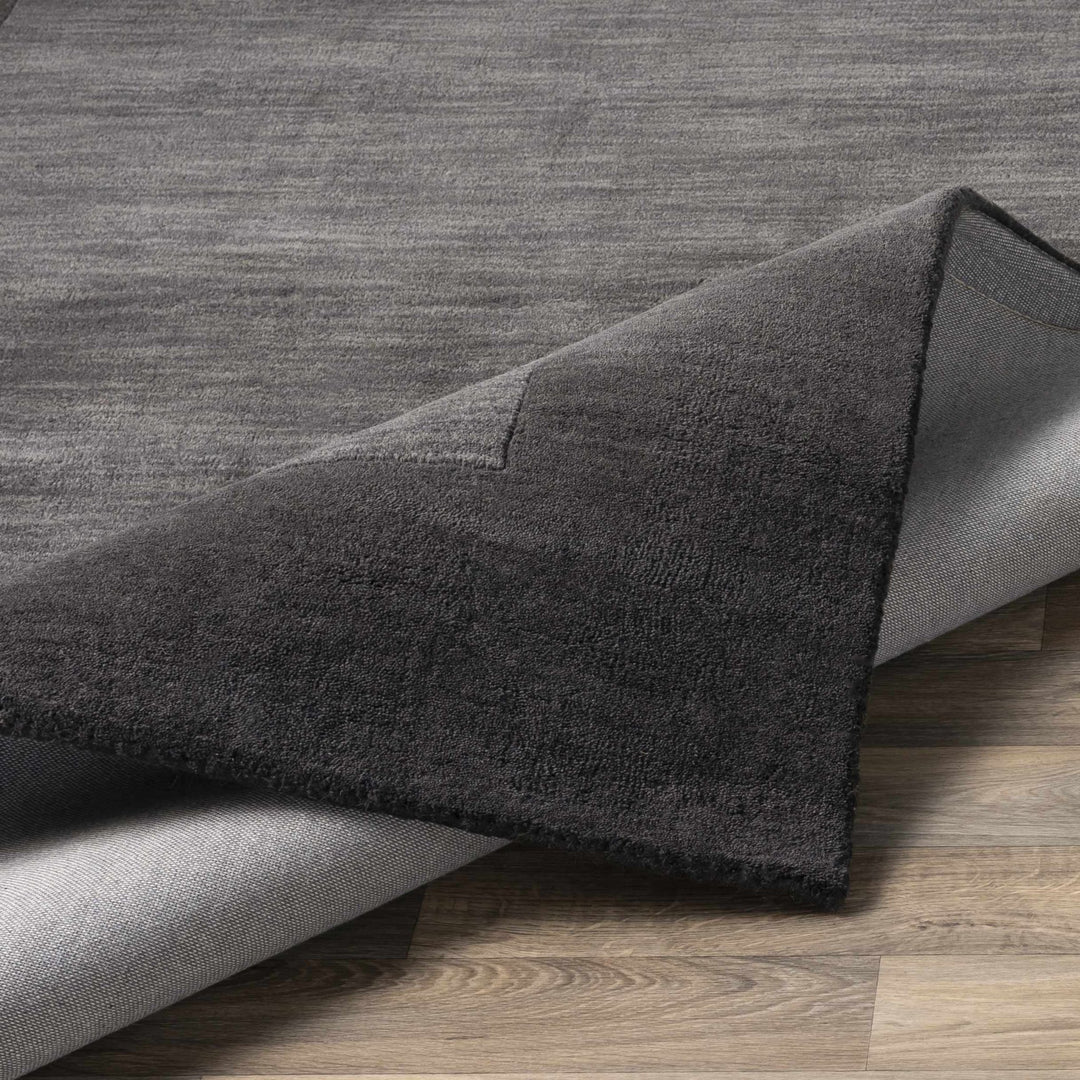 Talmage Charcoal Modern Solid Design Hand Loom Area Rug - The Rug Decor
