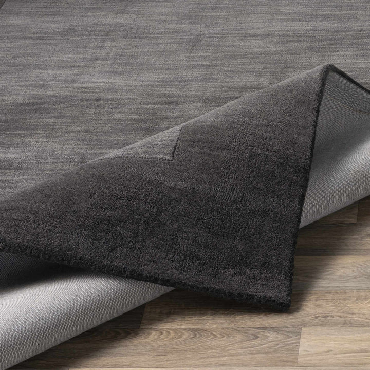 Talmage Charcoal Modern Solid Design Hand Loom Area Rug - The Rug Decor