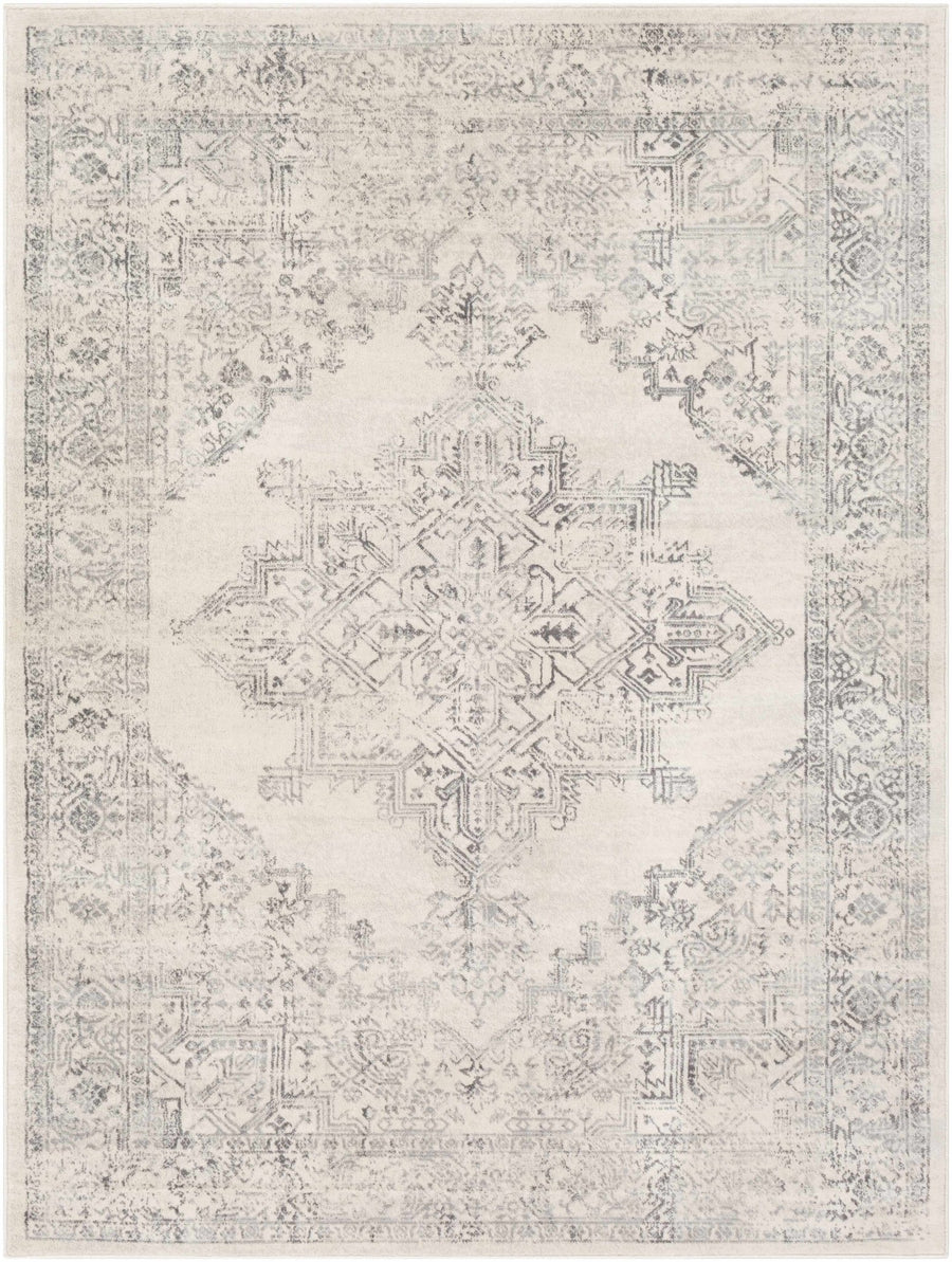 Tamarama Traditional Style Ivory And Gray Area Rug - The Rug Decor