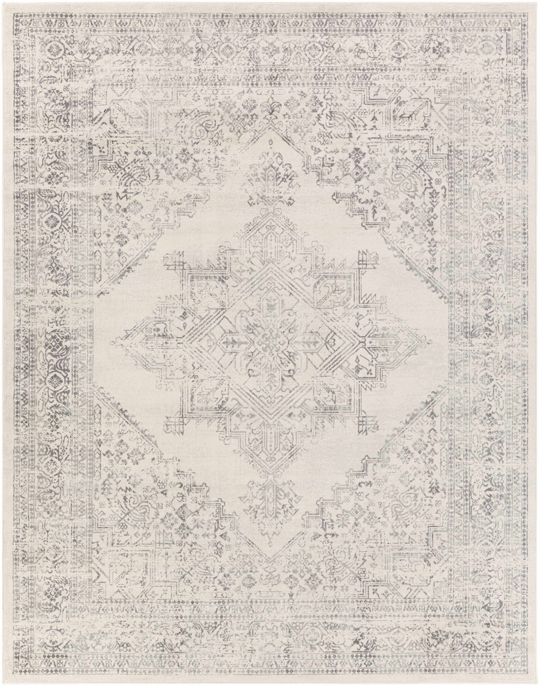 Tamarama Traditional Style Ivory And Gray Area Rug - The Rug Decor