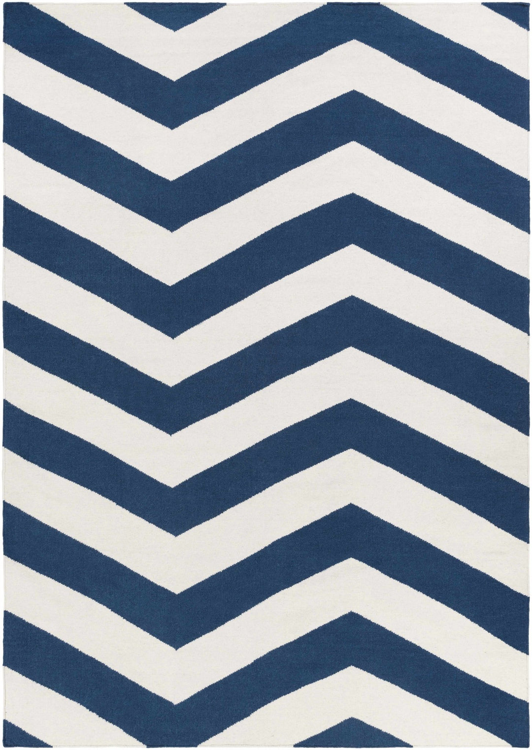 Tamaya Modern Style Blue And White Hand Woven Wool Area Rug - The Rug Decor