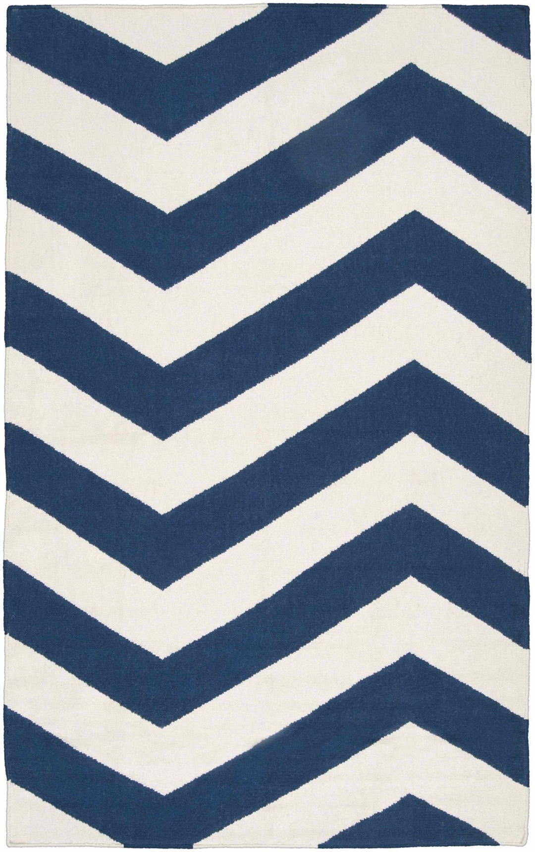 Tamaya Modern Style Blue And White Hand Woven Wool Area Rug - The Rug Decor