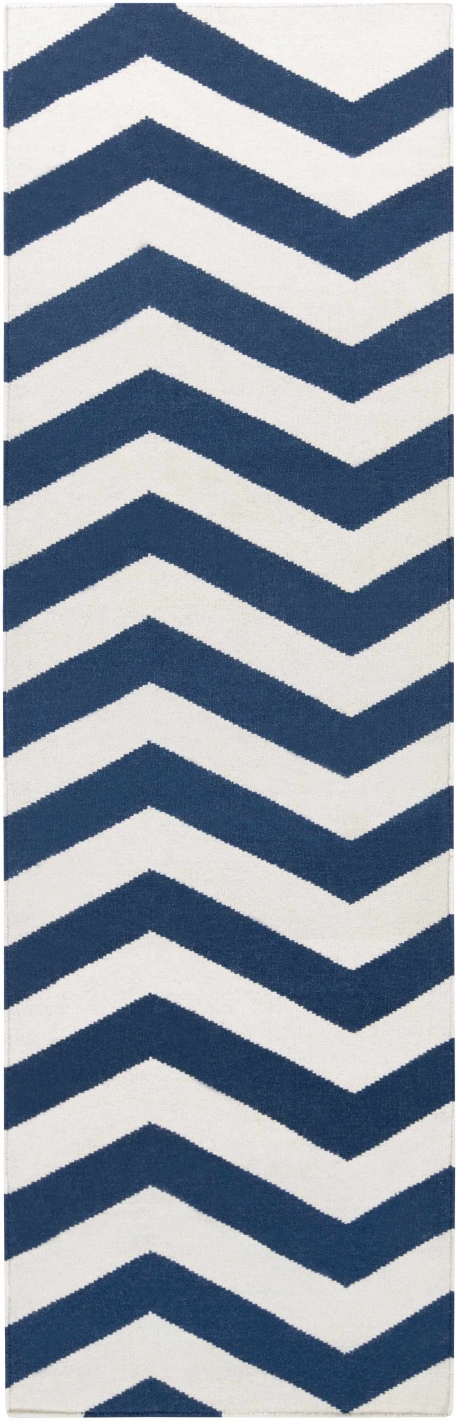Tamaya Modern Style Blue And White Hand Woven Wool Area Rug - The Rug Decor