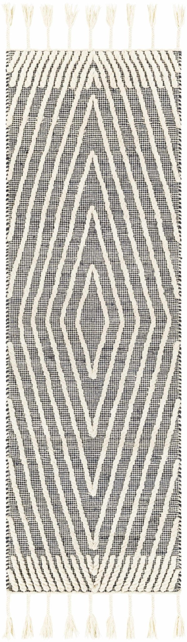 Tamayong Contemporary Gray And Ivory Jute & Wool Rug - The Rug Decor