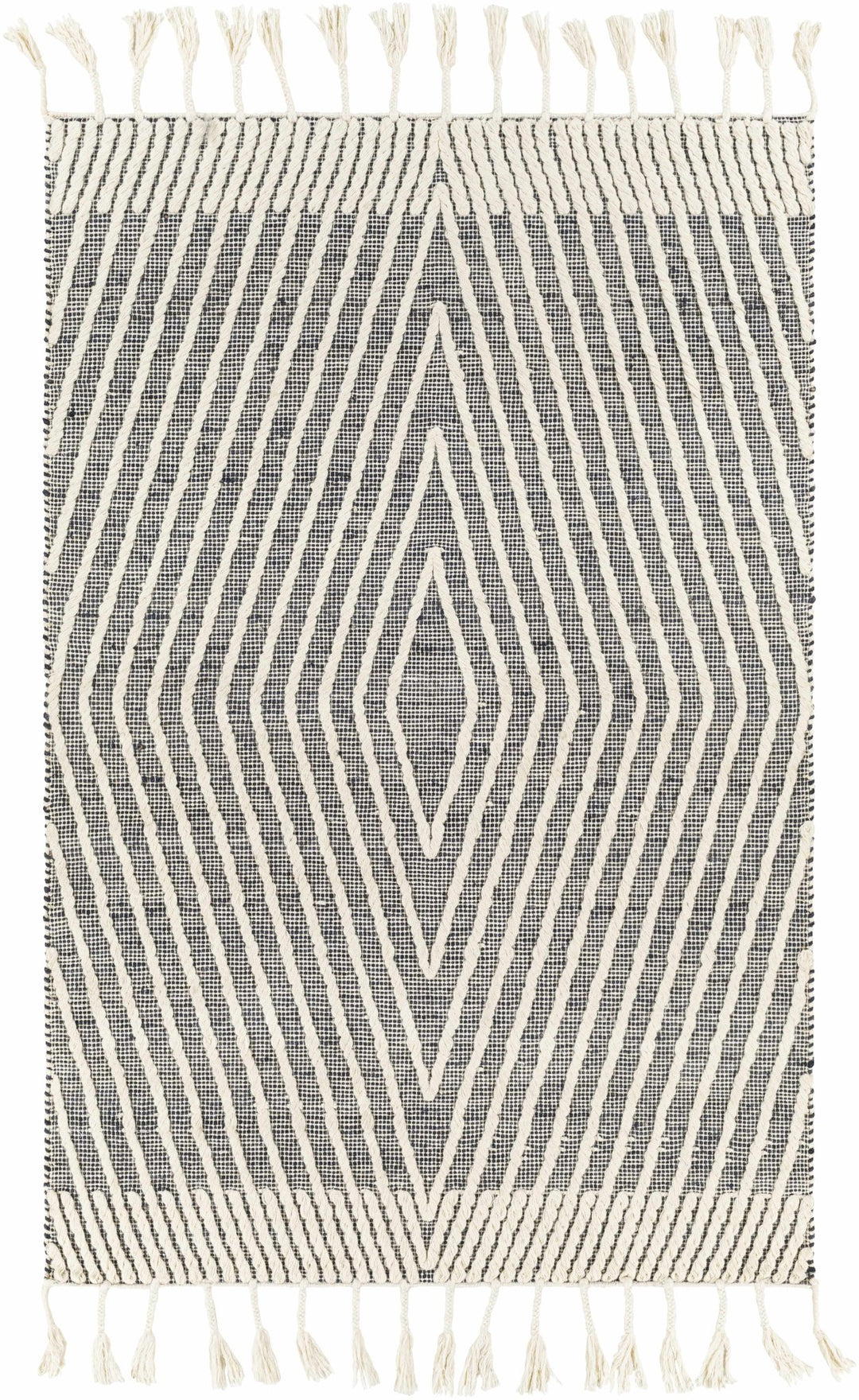 Tamayong Contemporary Gray And Ivory Jute & Wool Rug - The Rug Decor