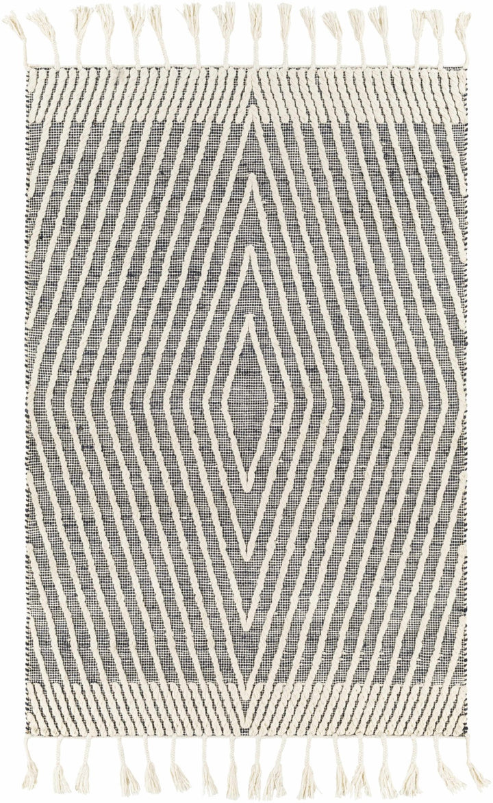 Tamayong Contemporary Gray And Ivory Jute & Wool Rug - The Rug Decor