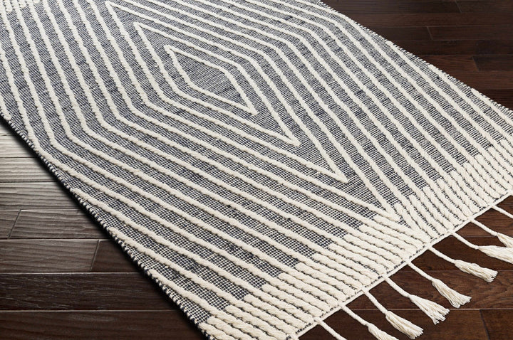 Tamayong Contemporary Gray And Ivory Jute & Wool Rug - The Rug Decor