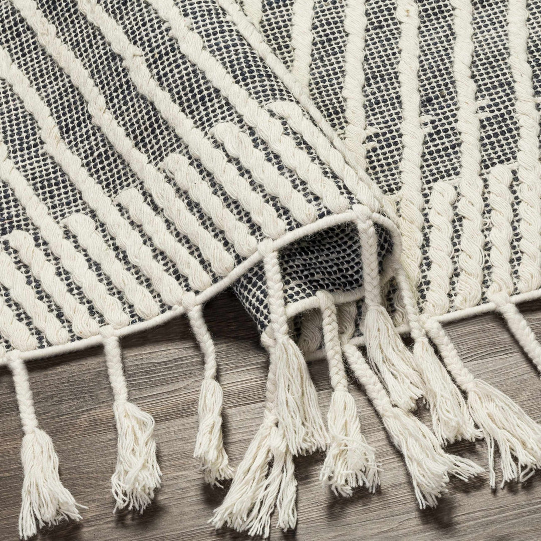 Tamayong Contemporary Gray And Ivory Jute & Wool Rug - The Rug Decor