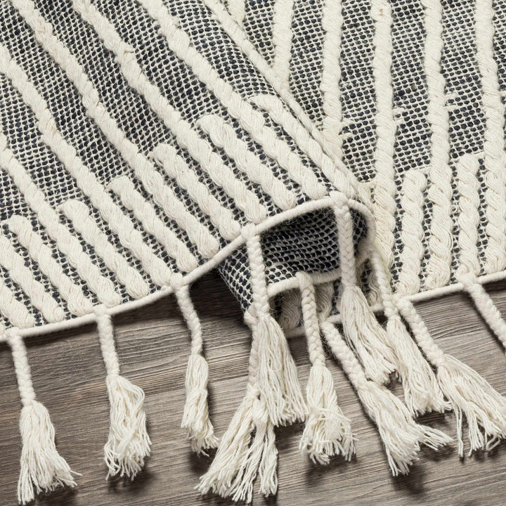 Tamayong Contemporary Gray And Ivory Jute & Wool Rug - The Rug Decor