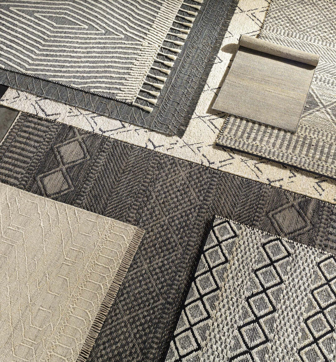 Tamayong Contemporary Gray And Ivory Jute & Wool Rug - The Rug Decor