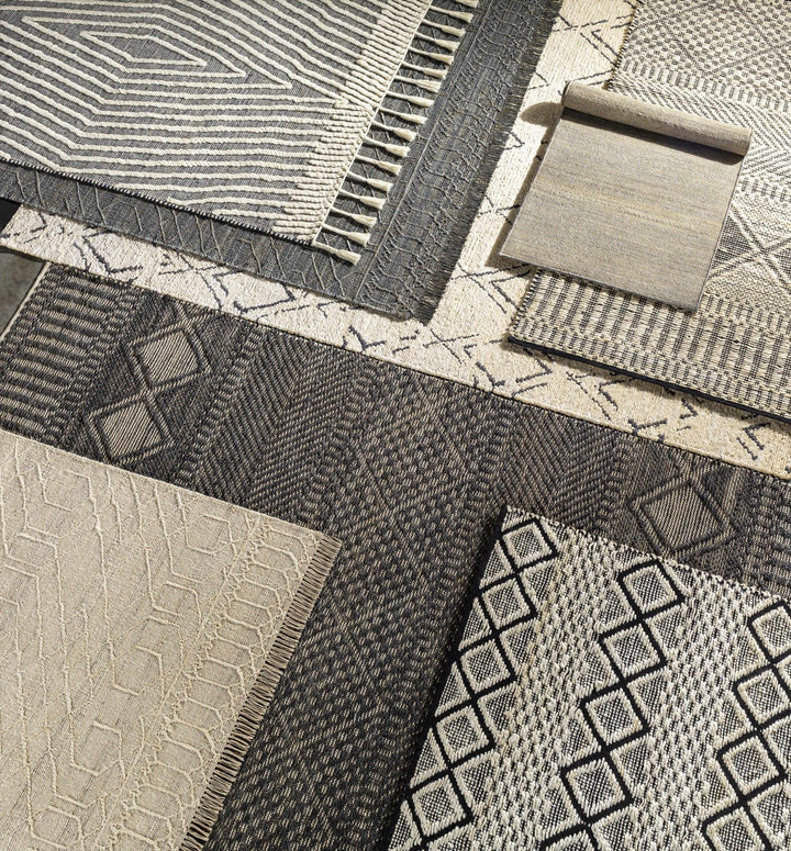 Tamayong Contemporary Gray And Ivory Jute & Wool Rug - The Rug Decor