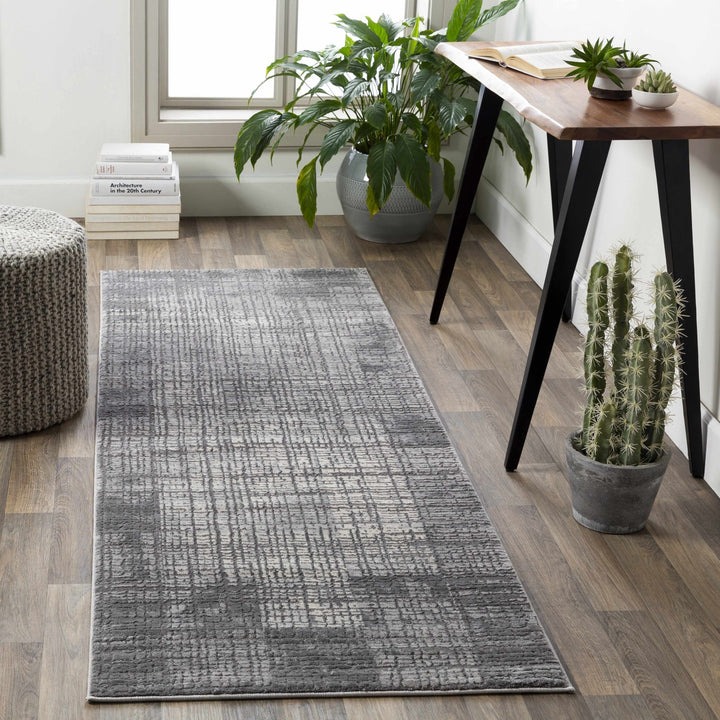 Tamworth Modern Abstract Design Charcoal Area Rug - The Rug Decor