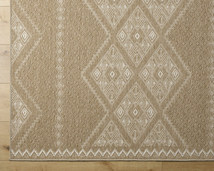 Tan And Beige Traditional Style Jute Rug - The Rug Decor