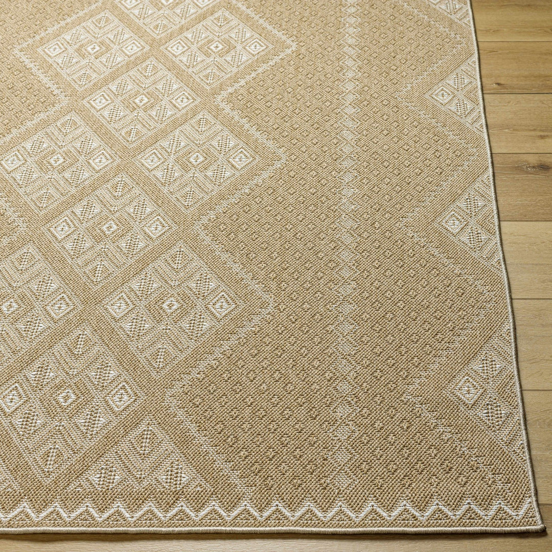 Tan And Beige Traditional Style Jute Rug - The Rug Decor