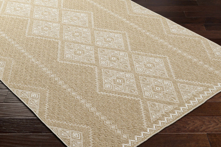 Tan And Beige Traditional Style Jute Rug - The Rug Decor