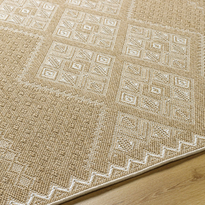 Tan And Beige Traditional Style Jute Rug - The Rug Decor