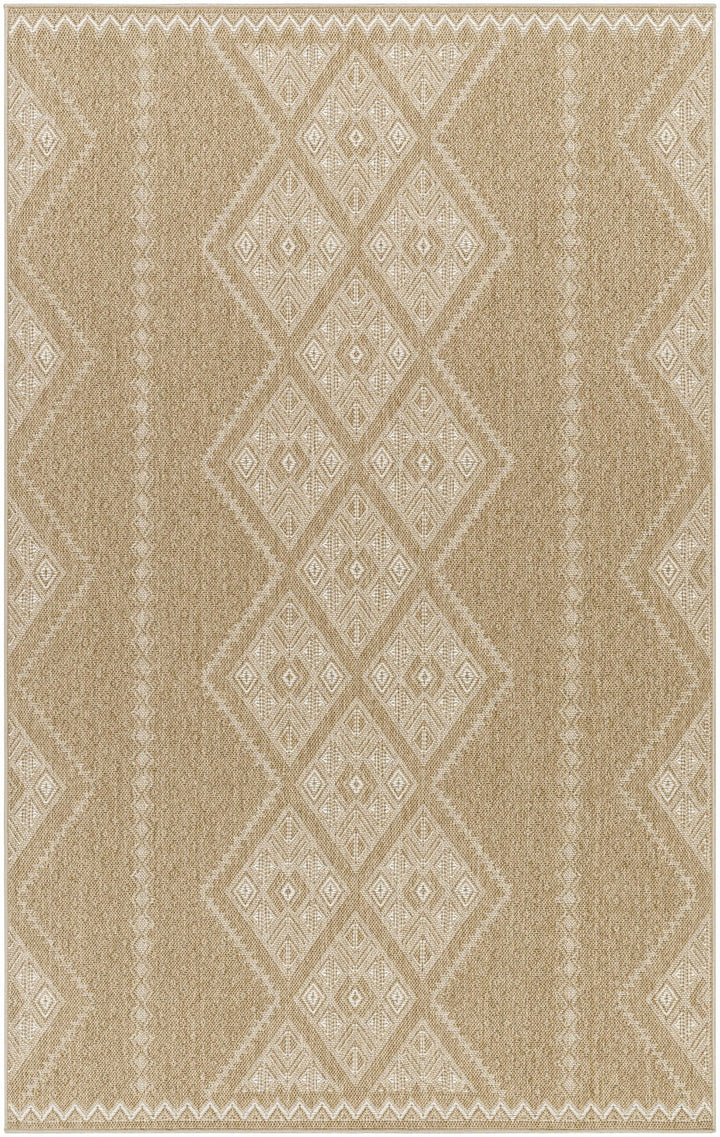 Tan And Beige Traditional Style Jute Rug - The Rug Decor