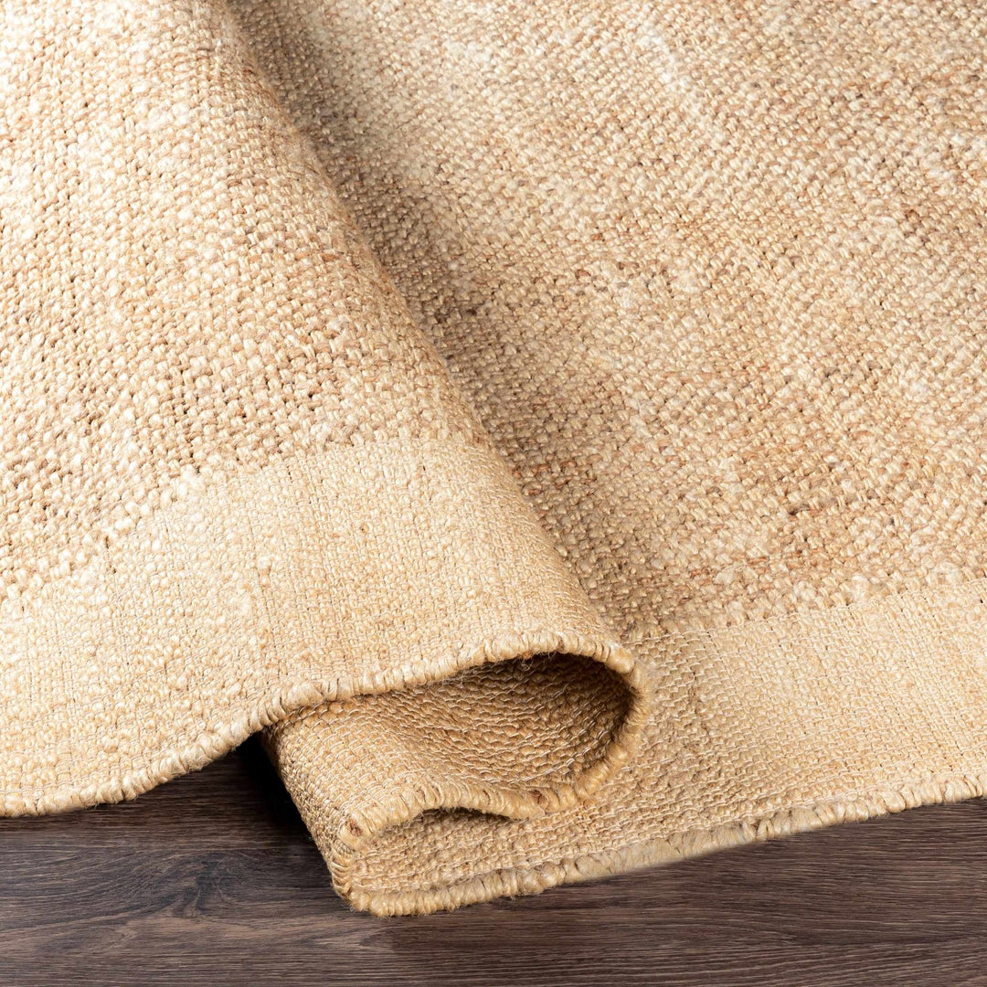 Tan And Brown Modern Style Hand Woven Jute Rug - The Rug Decor