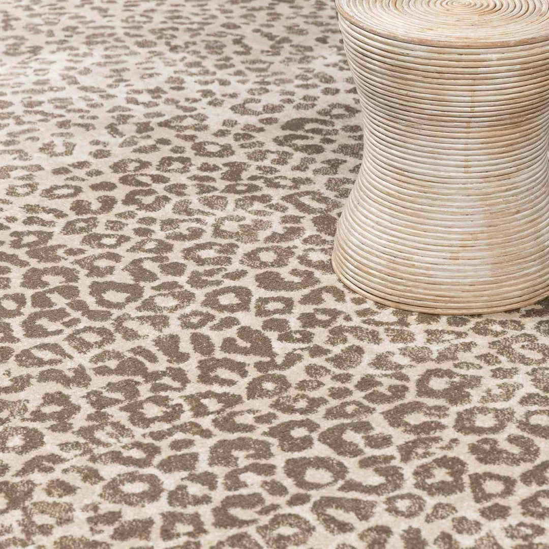 Tan Bonhill Leopard Print Area Rug - The Rug Decor