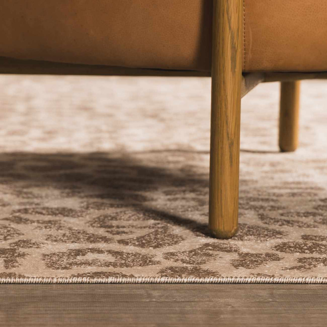 Tan Bonhill Leopard Print Area Rug - The Rug Decor