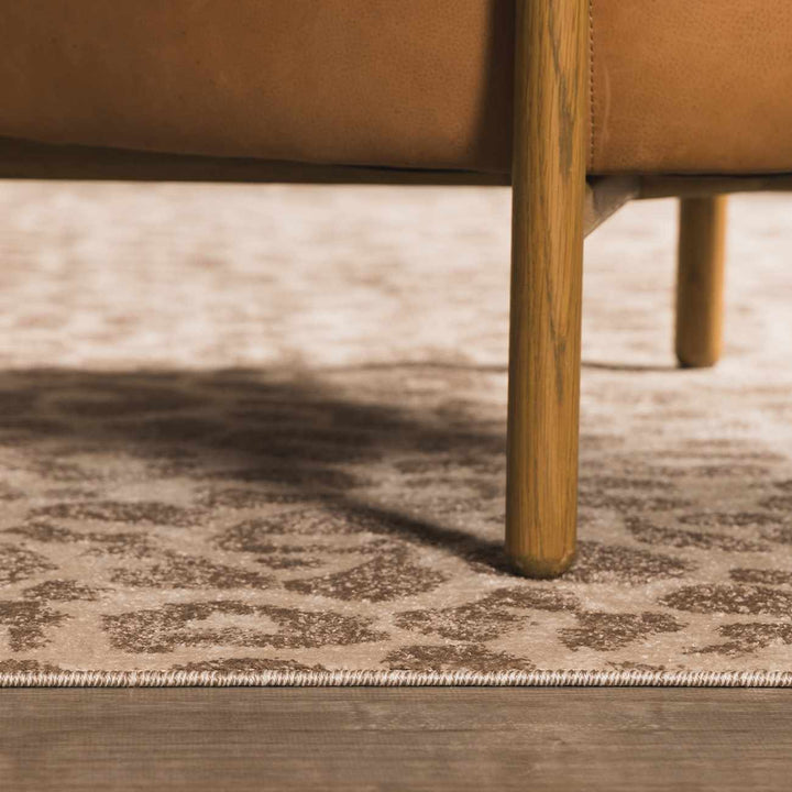 Tan Bonhill Leopard Print Area Rug - The Rug Decor