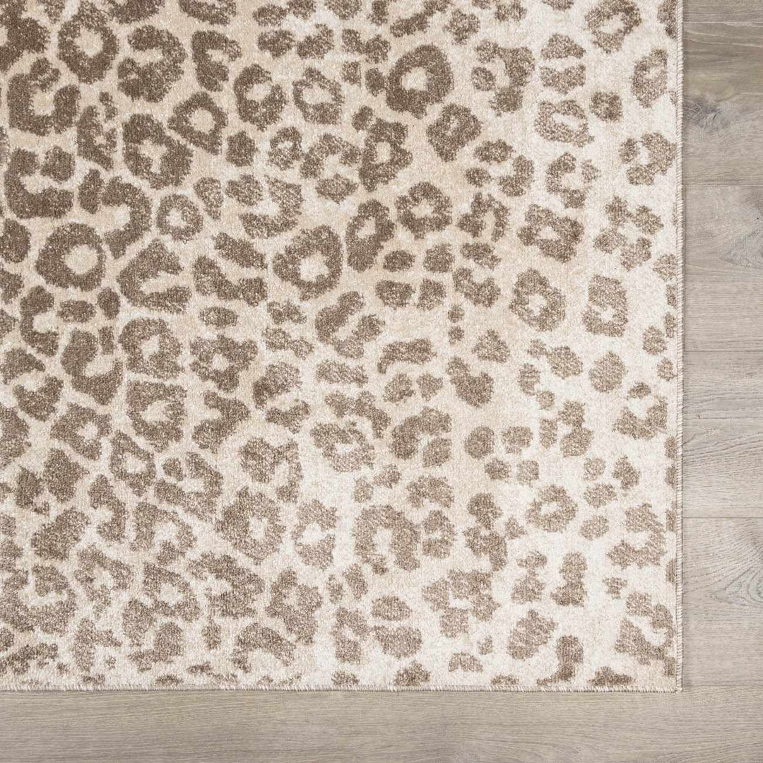 Tan Bonhill Leopard Print Area Rug - The Rug Decor