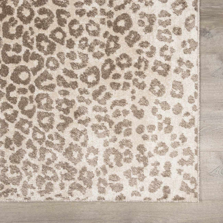 Tan Bonhill Leopard Print Area Rug - The Rug Decor